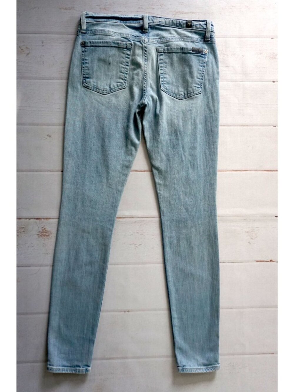 7 For All Mankind Women Blue Skinny Jeans – Size 28 - Picture 10 of 11